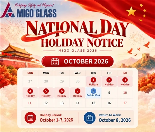 MIGO Glass 2026 إشعار عطلة اليوم الوطني الصيني