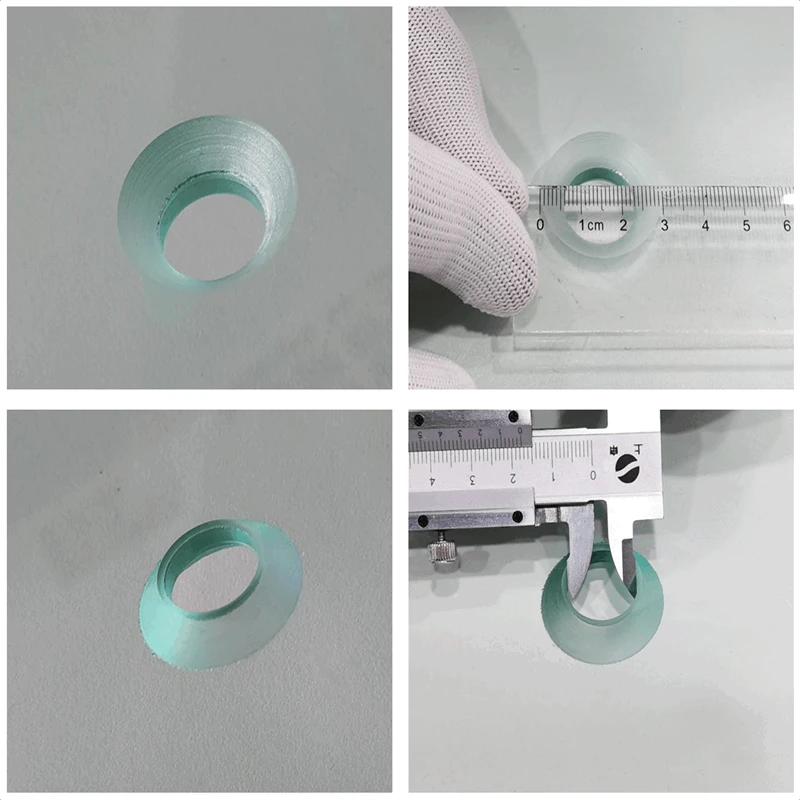 Padel court glass tempered-countersunk hole