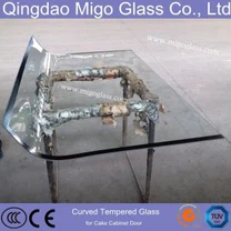 شاشة حريرية 10 مم زجاج عازمة ساخنة لخزانة عرض الكيك